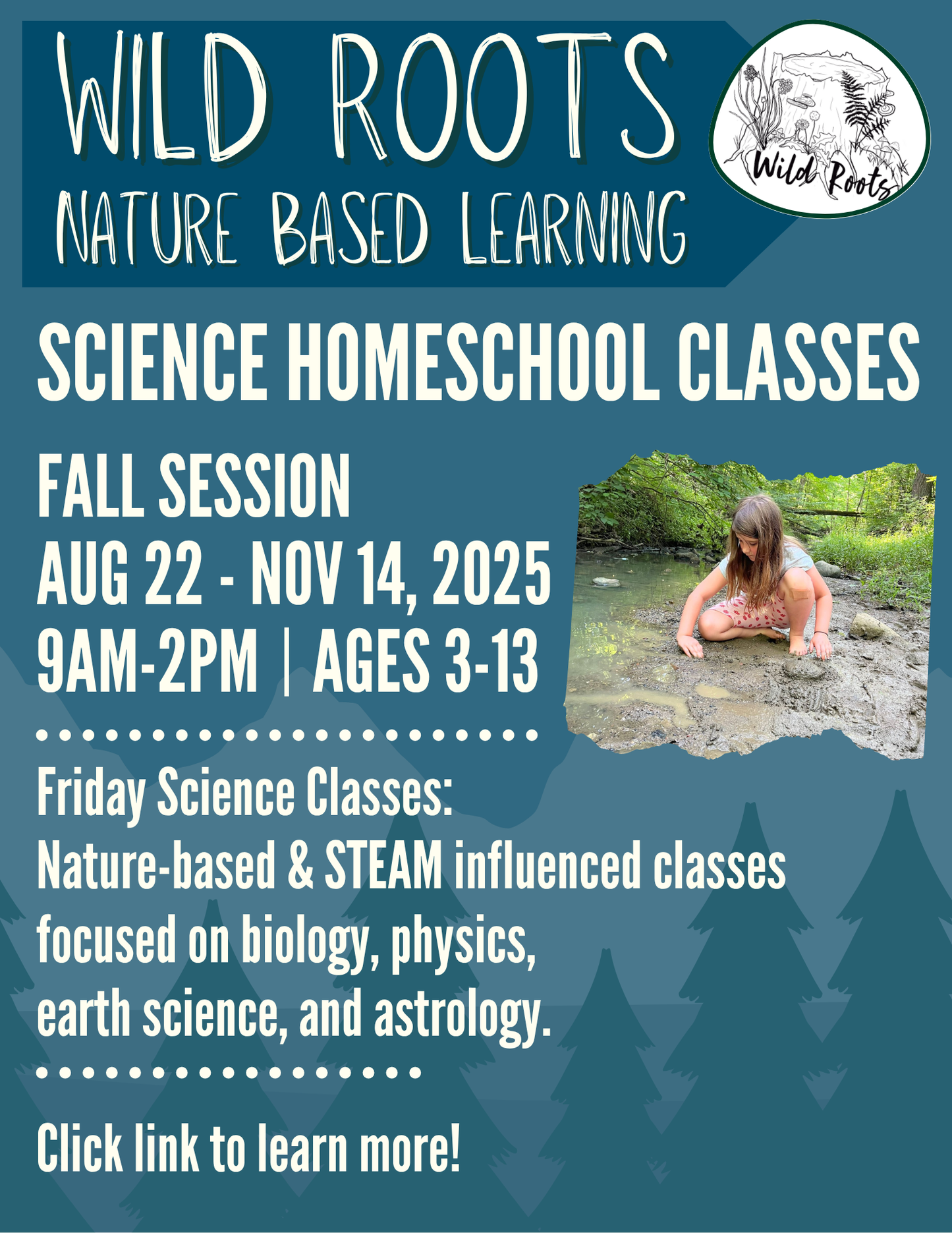 FALL Homeschool Science Classes // Fridays 9-2pm // Aug 22 - Nov 14